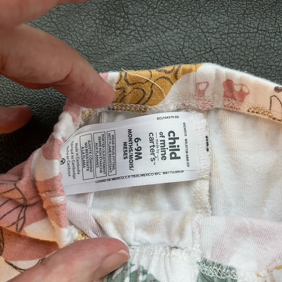 3/$22 Baby Girl Pant Bundle - 3 Pack with Cats, Giraffe, Elephant, Leopard - Picture 7 of 7